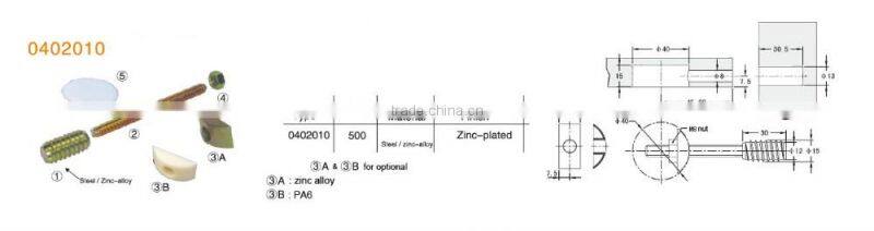 zinc plated steel universal furniture joint connector for furniture hardware