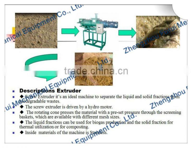 2014 hot sell and high quality poultry manure dewatering machine/chook/pig/cow manure dryer