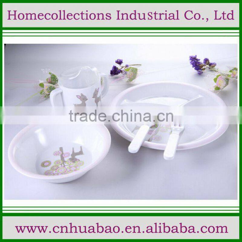 2016 custom-made melamine baby cutlery set, baby bloomer sets