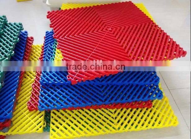 2016 new anti slip water draining pvc garage mat floor