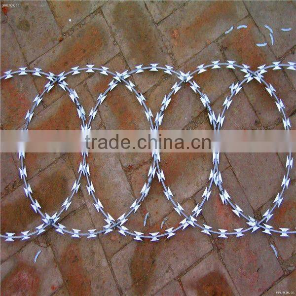concertina razor blade barbed wire with pallet