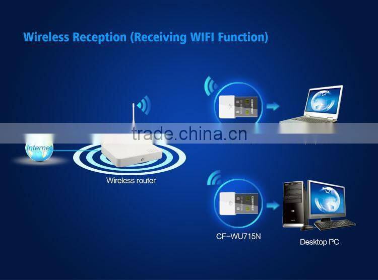 CE,FCC,ISO9001 certificates high quality new Mini USB Wireless lan card N 802.11 b/g/n WiFi Adapter WiFi Dongle 150Mbps