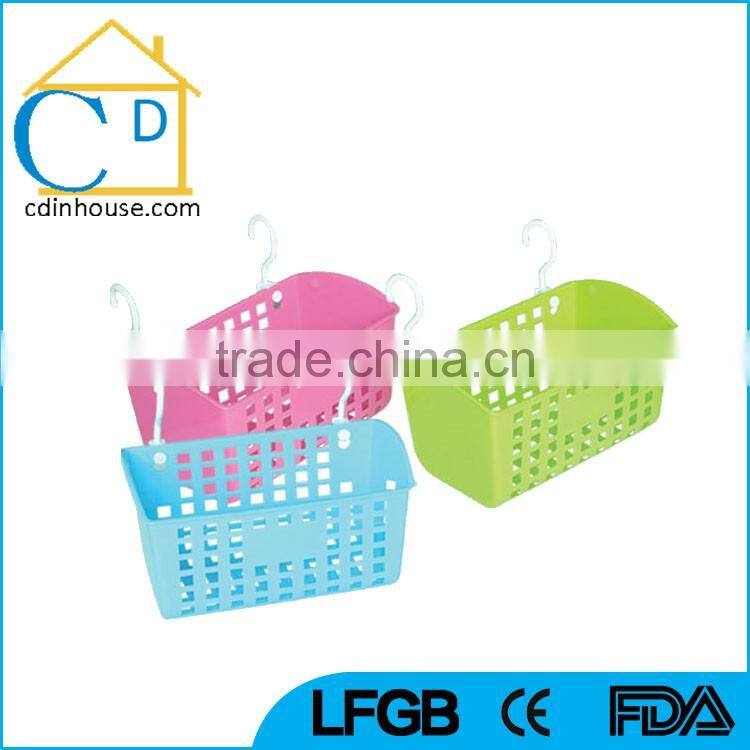 Colorful Small Storage Plastic Baskets with Hook