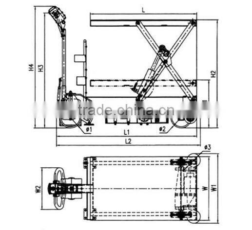 Movable Electric Lift Table with 500kg load Capacity