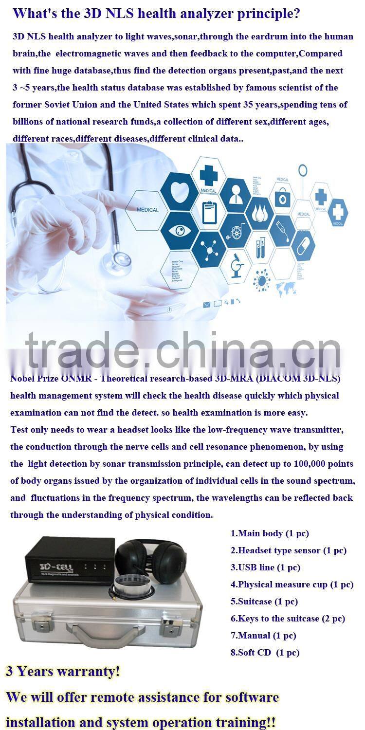 Latest version Sub-health Early-warning meridian therapy system original 3D NLS Health Detector(Diacom software)