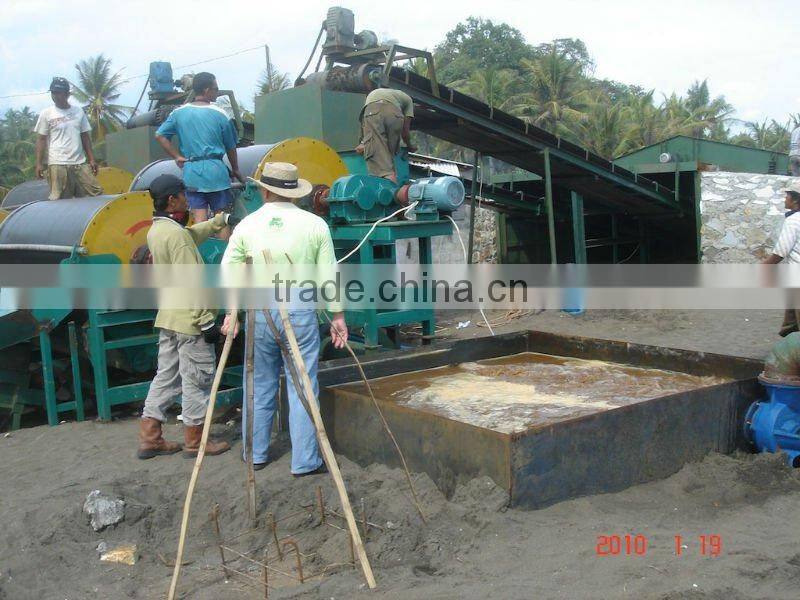 Permanent wet magnetic separator for iron ore separation