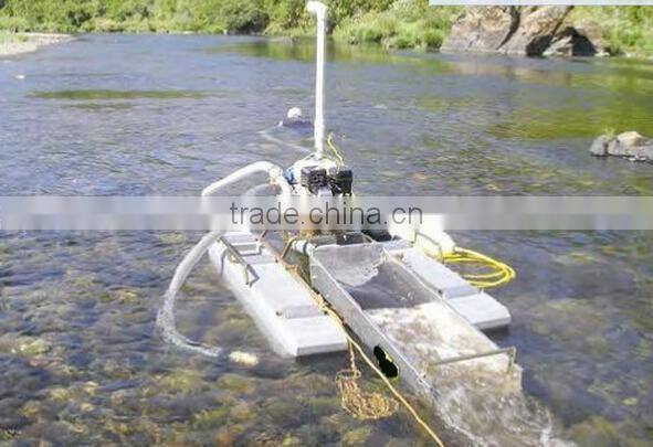 Chinese Mini portable gold dredger in small river