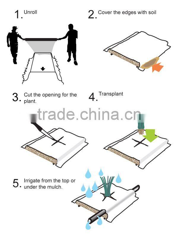 High quality LDPE white and black plastic mulch film for agriculture
