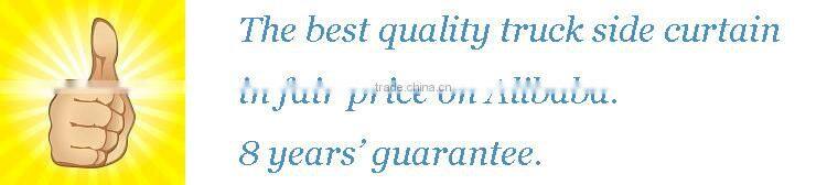 truck side curtain fabric/rails for dry box truck body
