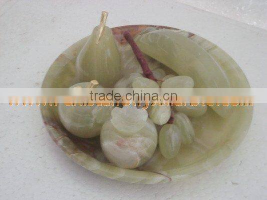 PAKISTAN SUPPLIER Hot Sale Popular ONYX FRUITS PLATES HANDICRAFTS
