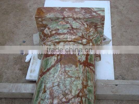 High quality Western DARK GREEN ONYX COLUMNS PILLARS CARVED TOP