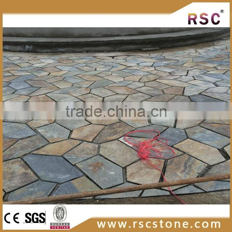 Irregular shaped slate tile