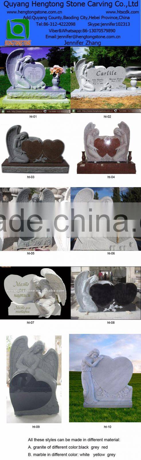 Carrara Marble Angel Memorial Tombstone And Monument