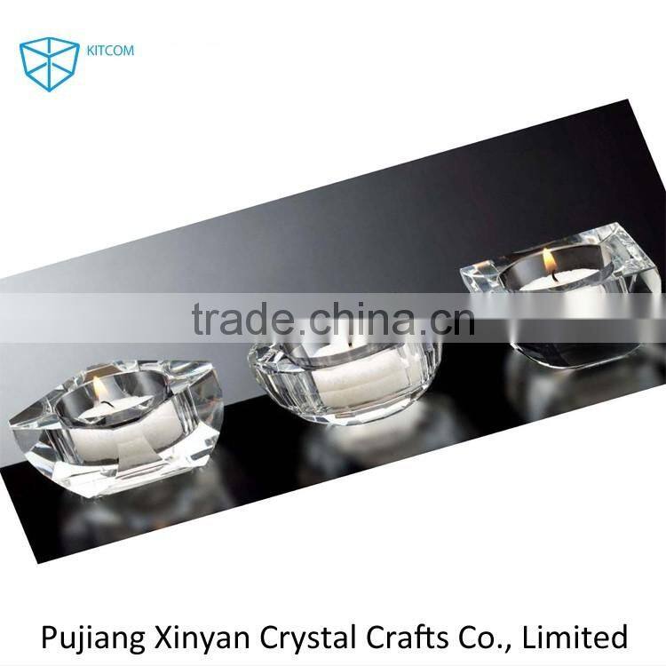Best seller unique design craft wedding crystal candle holders wholesale