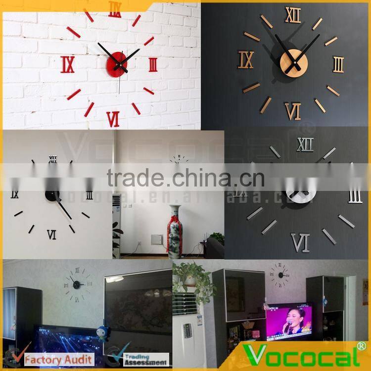 Decorative DIY Metal Roman Numeral Wall Clock
