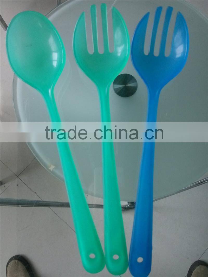 Salad Fork and Spoon , Plastic Pasta Fork and Spoon Set , Spaghetti food fork