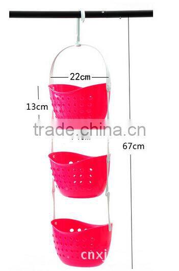 Wholesale Stock Colorful 360 Degree Rotatable Plastic Bathroom Kitchen Hanging Storage Baskets