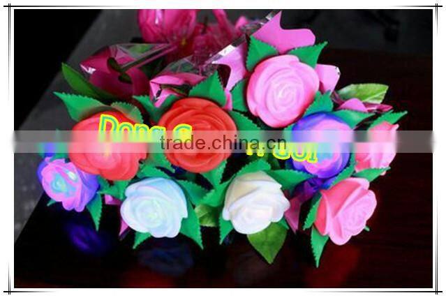 Fantastic artificial led flowers,Valentines day gifts rose light