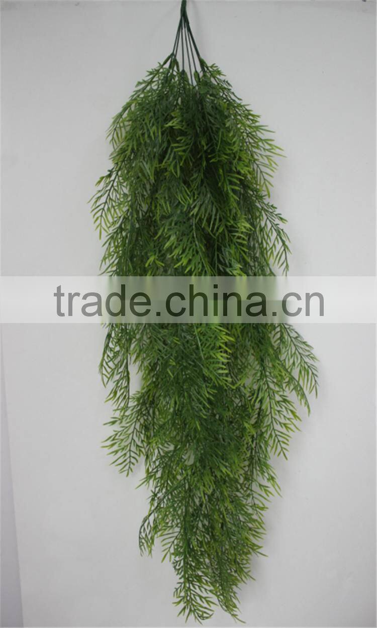 PE plastic hanging vine rattan bulk grass artificial hanging leaf