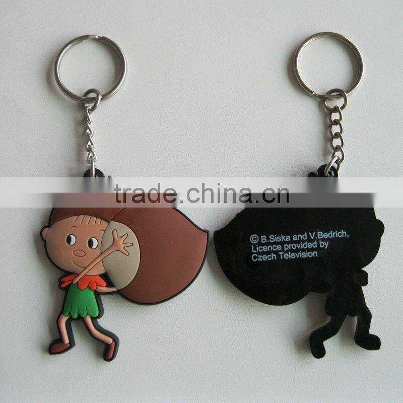 2012 Cute girl figures 3D soft pvc keychain