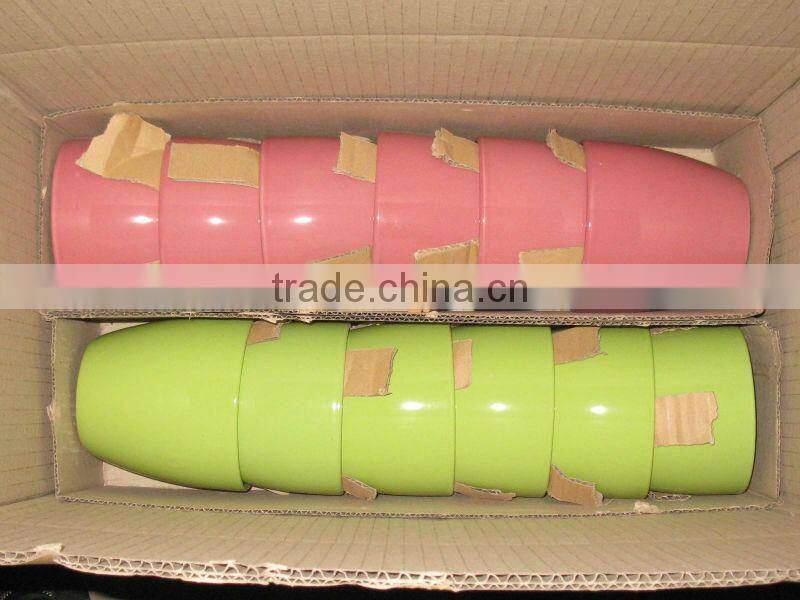 Persimmon Shape Glazed Solid Color Ceramic Flower Pot