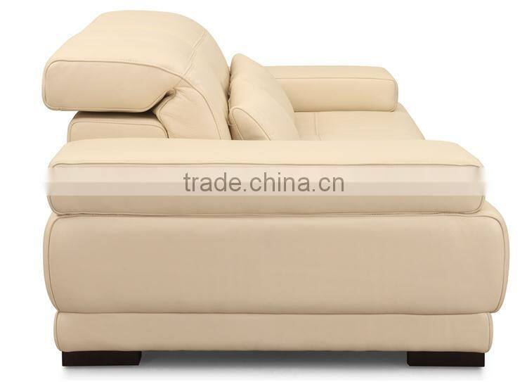 Foshan factory geniune italian leather leisure living room sofa