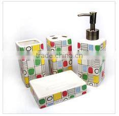 square ceramic bathroom set