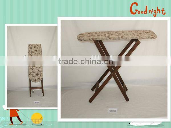 Folding Wooden Ironing Board with Willow Drawer& Factory Direct
