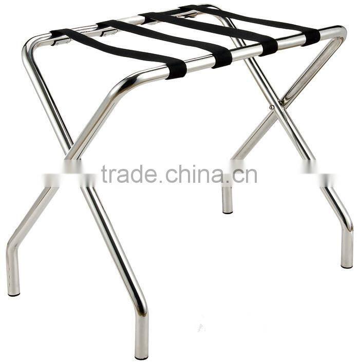 stainless steel folding luggage rack for hotel room