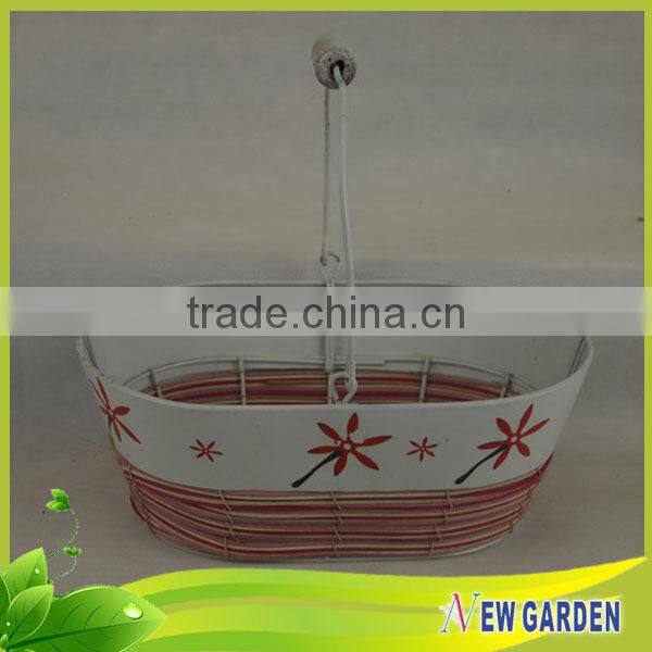 Functional Low Price Excellent Design Rattan And Metal Flower Pots Plastic Liners
