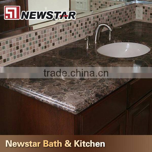 Chinese hot sales emperador dark marble kitchen top