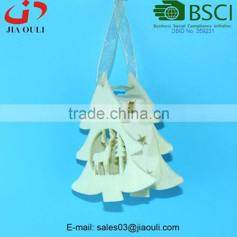 BSCI Audit Factory Hot Sales LED Light Decoration non-woven hanging Christmas tree
