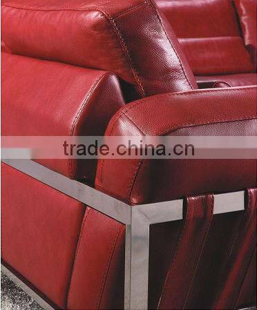 Bisini Luxury Red Leather Hotel Sofa Set (BG90493)