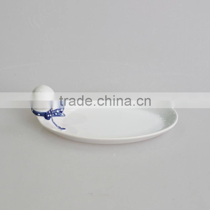 Duck shape ceramic serving plate