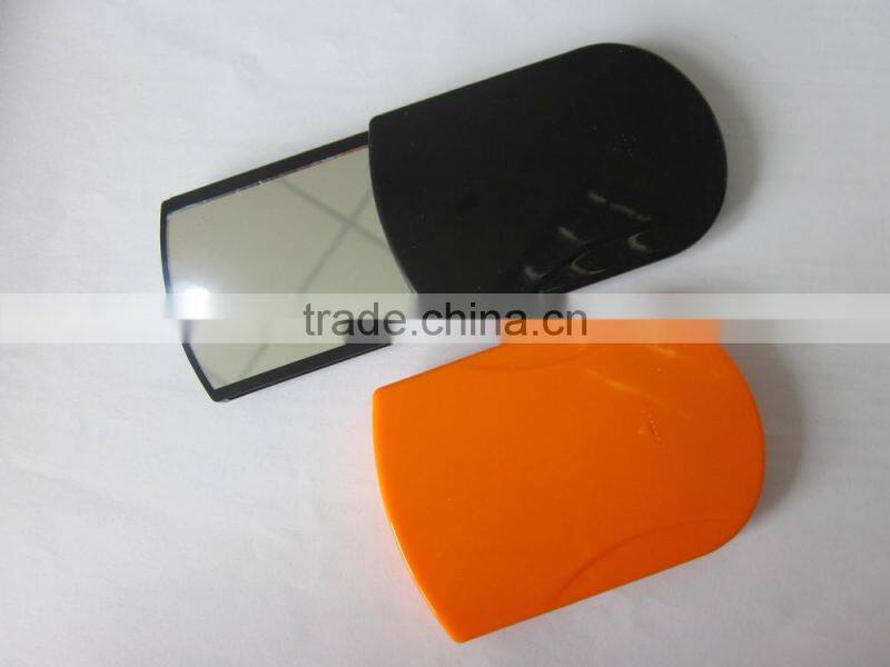 Fashion plastic square LED cosmetic mirror with sliding design
