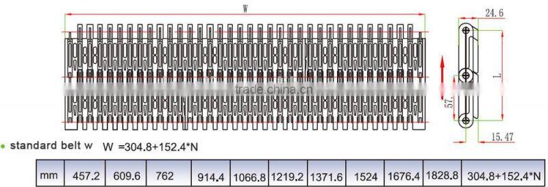 T-600 modular plastic conveyor mesh belt for sterilization machine