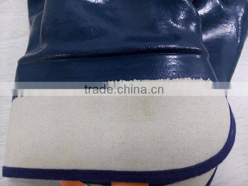 Hot Sale Blue Nitrile Dots Gloves With Safety Cuff Working Gloves From Ddsafety