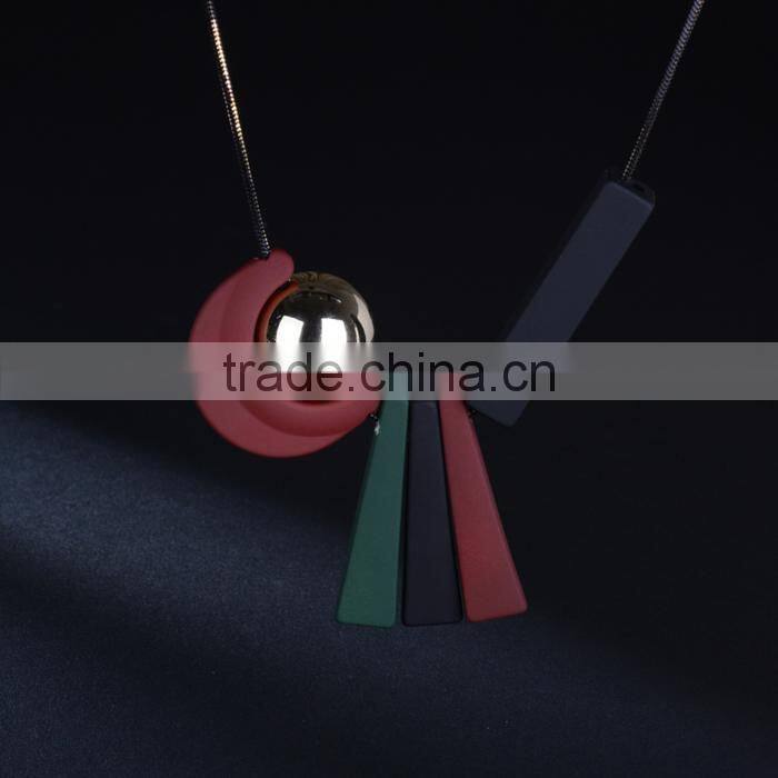 geometric moon sun necklace geometric long rubber rectangle strips pendant necklace geomotric jewelry