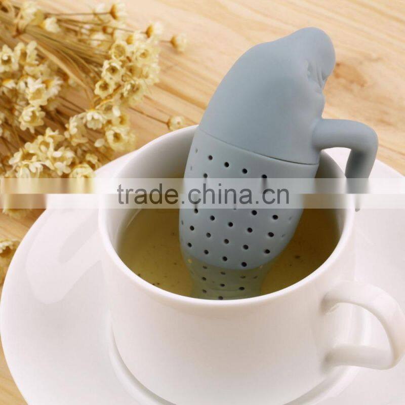 The Silicone Shark Shape Tea Infuser Maker Set Cup Decor Tea Bag Strainer Filter
