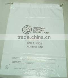 Degradable Drawstring plastic laundry bag