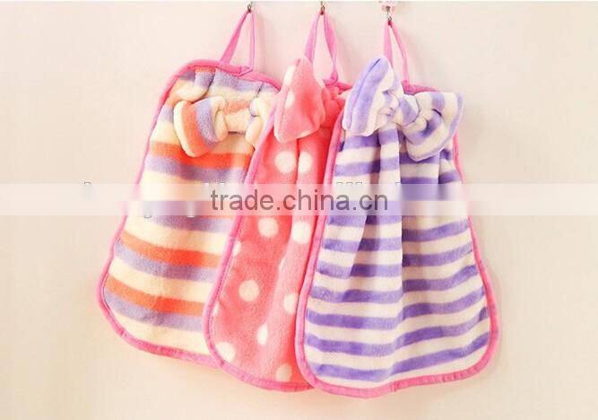 Wholesale Bow-knot Shape Kids Small Hand Towels For Home Decoration Microfiber Hand Towel
