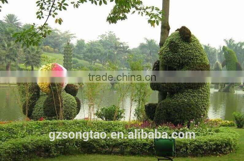 Wholesale garden decorative aritificial Panda topiary large artificial green carton topiary