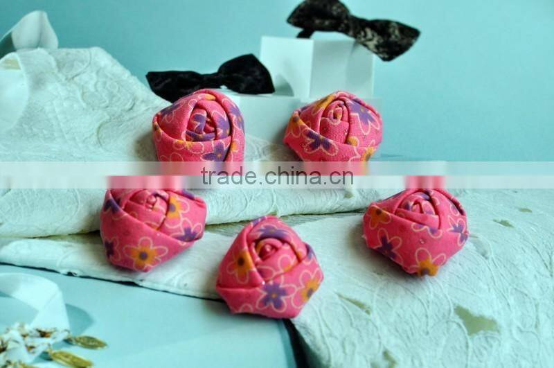 colorful satin handmade rose flower headband for kids hair accessories