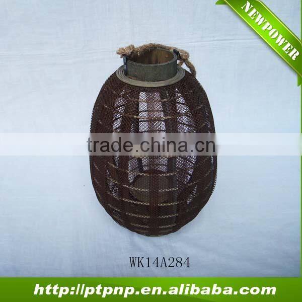 Cheap antique handmade wood candle lantern for garden