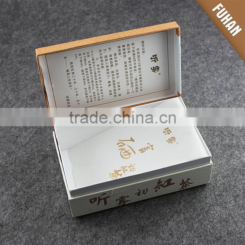 Eco-friendly custom logo print paper packaging box for tea