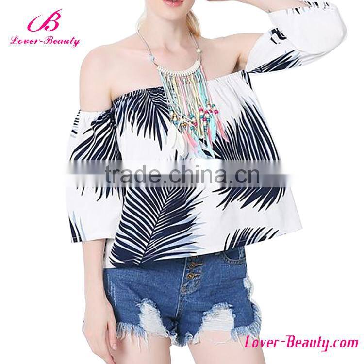 Hot Red Off Shoulder Summer Satin Women Designs Blouse