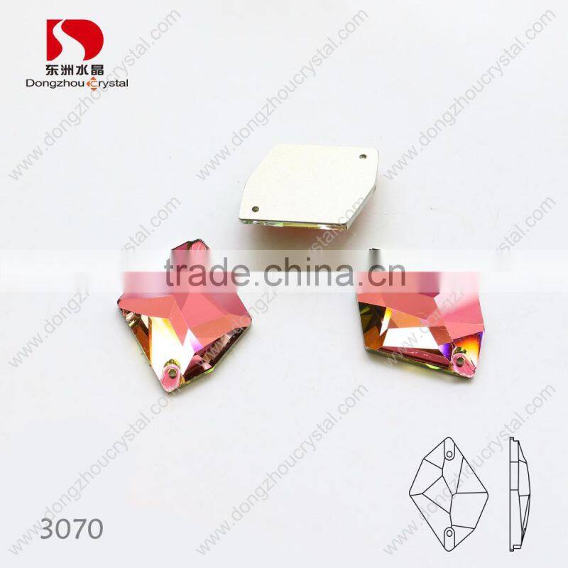 Colors k5 crystal sew on facets square stones,special rhinestones made in China