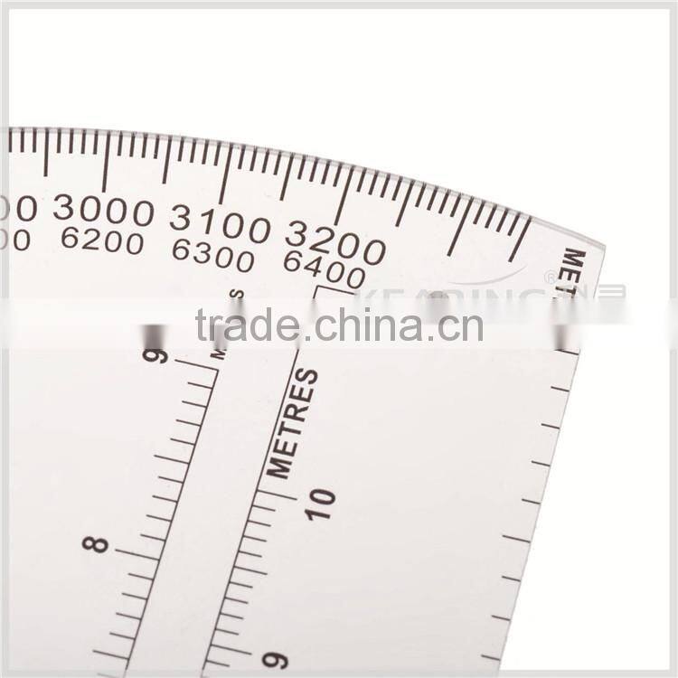 Kearing brand manufacture 9" inches Half Moon Military Protractor /military round protractor for pinpoint mapwork #KMP-3