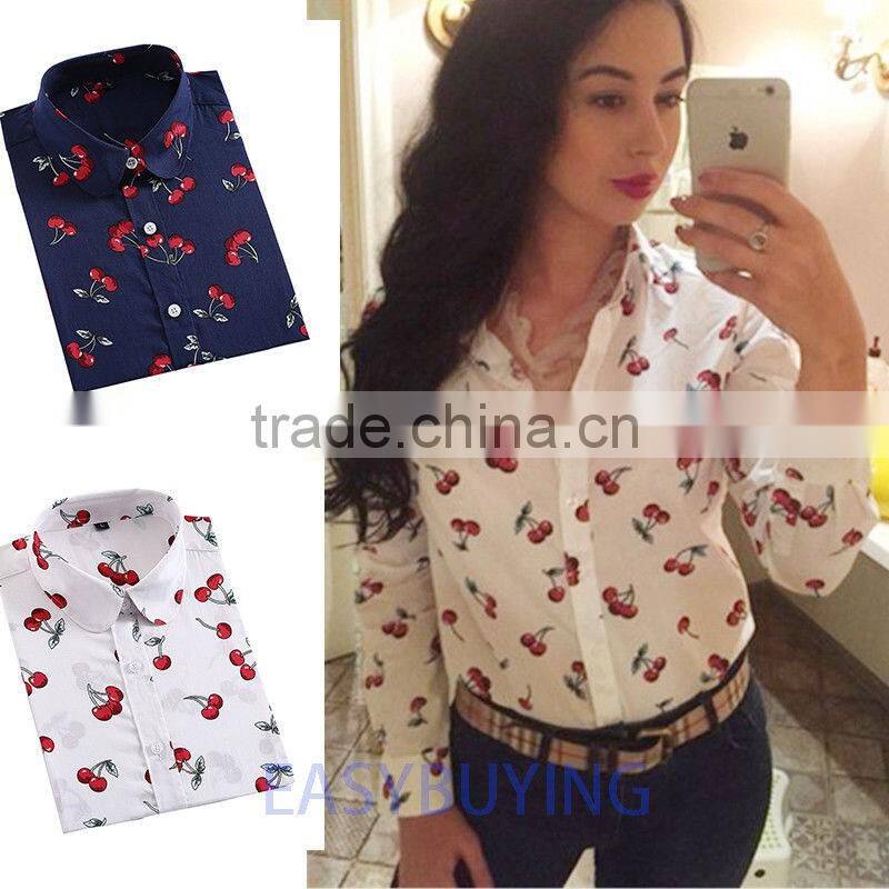 SZXX Hot Wholesale Womens Lady Elegant Multiple Color Blouse Shirts