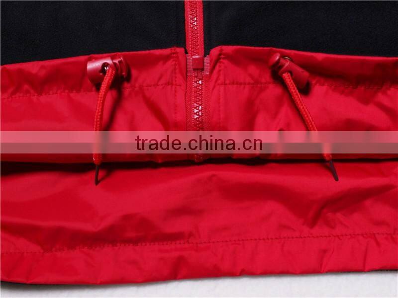 high quality style 100% polyester waterproof reversible softshell jacket